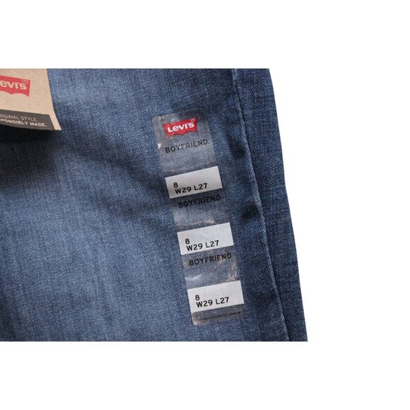 NWT Levi's Boyfriend Jeans Size 8 29 x 27 Mid Rise Denim Relaxed Fit Tapered Leg - Picture 8 of 15